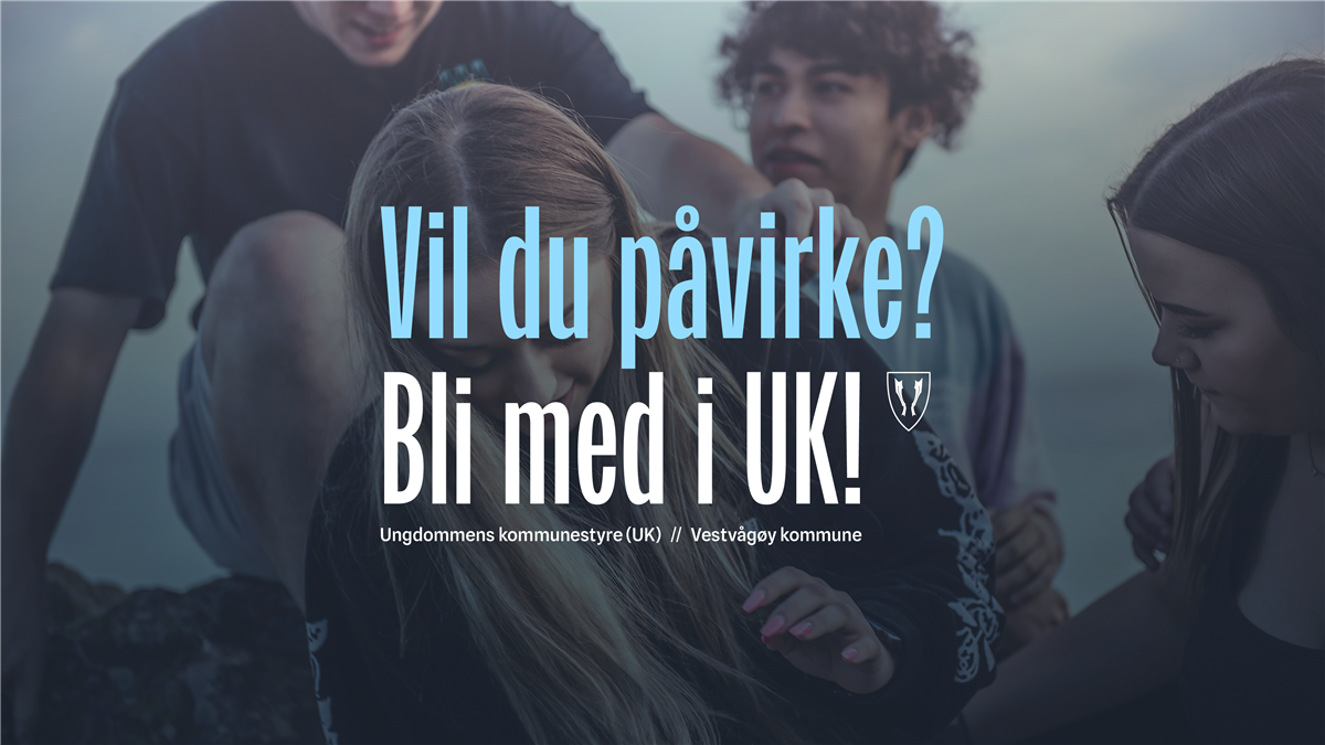 Banner med foto og tekst for UK. Illustrasjonsbilde som viser noen ungdommer. - Klikk for stort bilde